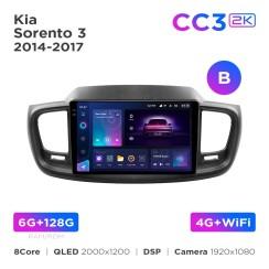 Radio samochodowe Teyes CC3 2k 6+128 Gb Kia Sorento 3 2014-2017 (B) 10"