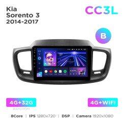 Radio samochodowe do Kia Sorento 3 2014-2017 (B) Teyes CC3L 4+32 Gb 10"