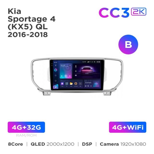 Radio samochodowe Teyes CC3 2k 4+32 Gb Kia Sportage 4 QL 2016-2018 (B) 9"