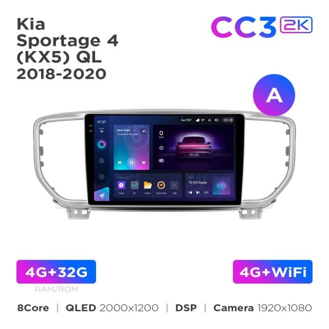 Radio samochodowe Teyes CC3 2k 4+32 Gb Kia Sportage 4 QL 2018-2022 (A) 9"