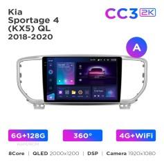 Radio samochodowe Teyes CC3 2k 6+128 Gb 360° Kia Sportage 4 QL 2018-2022 (A) 9"