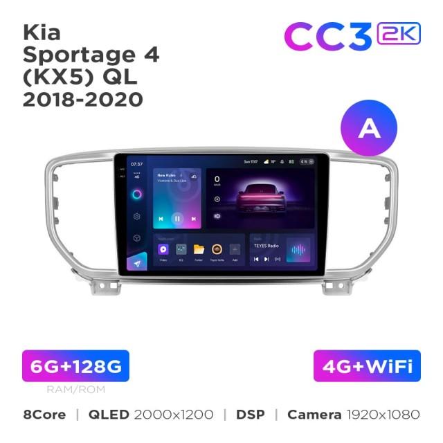 Radio samochodowe Teyes CC3 2k 6+128 Gb Kia Sportage 4 QL 2018-2022 (A) 9"