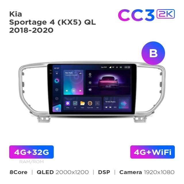 Radio samochodowe Teyes CC3 2k 4+32 Gb Kia Sportage 4 QL 2018-2022 (B) 9"