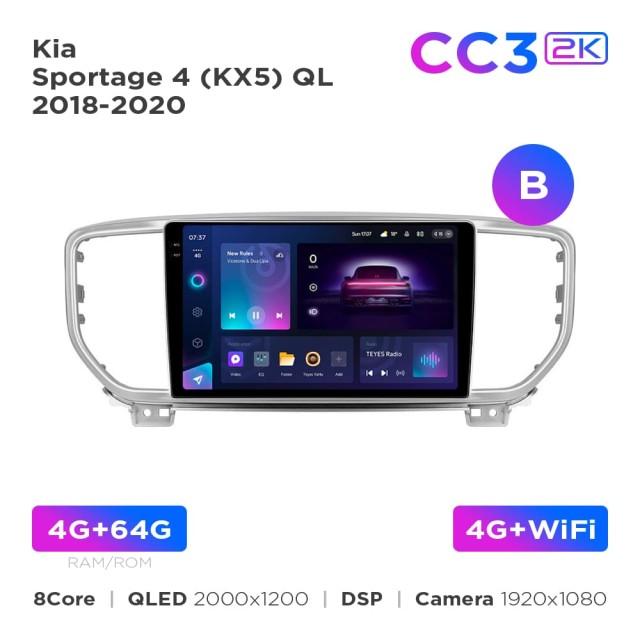 Radio samochodowe Teyes CC3 2k 4+64 Gb Kia Sportage 4 QL 2018-2022 (B) 9"
