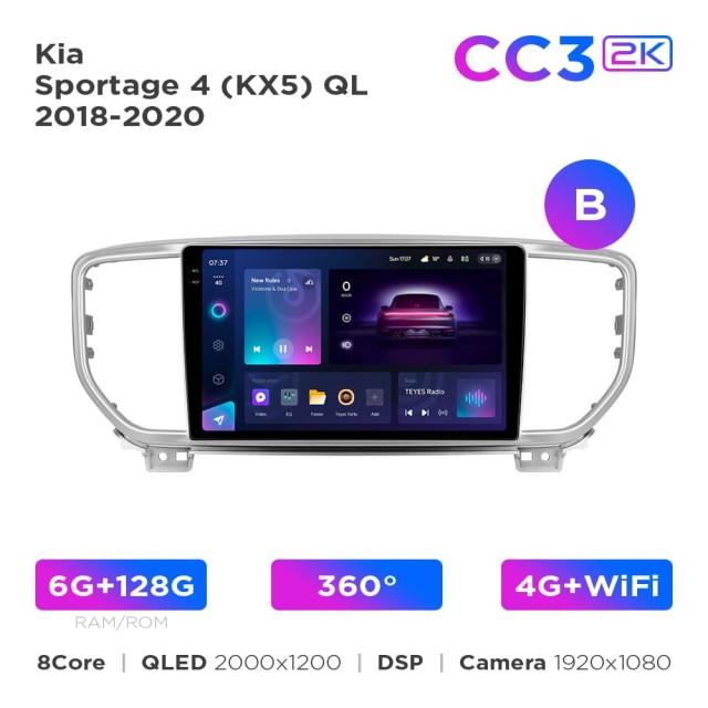Radio samochodowe Teyes CC3 2k 6+128 Gb 360° Kia Sportage 4 QL 2018-2022 (B) 9"