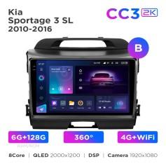 Radio samochodowe Teyes CC3 2k 6+128 Gb 360° Kia Sportage 3 SL 2010-2016 (B) 9"