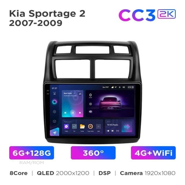 Radio samochodowe Teyes CC3 2k 6+128 Gb 360° Kia Sportage 2 2007-2009 9"