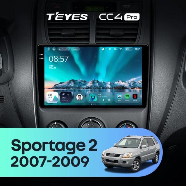 Radio samochodowe Teyes CC4 Pro 2k 12+256 Gb Kia Sportage 2 2007-2009 9"