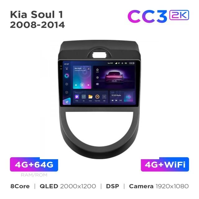 Radio samochodowe Teyes CC3 2k 4+64 Gb Kia Soul 1 2008-2014 9"