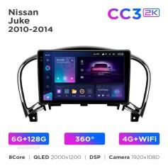 Radio samochodowe Teyes CC3 2k 6+128 Gb 360° Nissan Juke 2010-2014 9"
