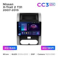 Radio samochodowe Teyes CC3 2k 4+64 Gb Nissan X-Trail 2 T31 2007-2015 10"