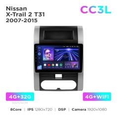 Radio samochodowe do Nissan X-Trail 2 T31 2007-2015 Teyes CC3L 4+32 Gb 10"