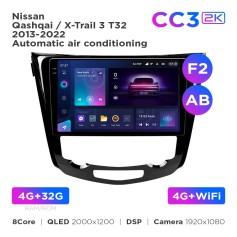 Radio samochodowe Teyes CC3 2k 4+32 Gb Nissan Qashqai / X-Trail 3 T32 2013-2022 Automatic air conditioning (F2) (AB) 10"