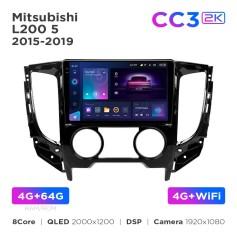 Radio samochodowe Teyes CC3 2k 4+64 Gb Mitsubishi L200 5 2015-2019 Manual air conditioning (F1) 9