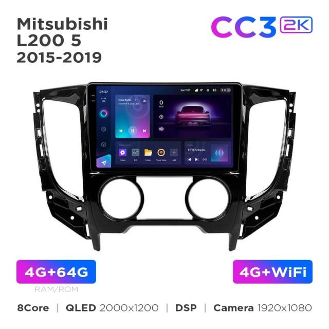 Radio samochodowe Teyes CC3 2k 4+64 Gb Mitsubishi L200 5 2015-2019 Manual air conditioning (F1) 9