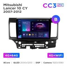 Radio samochodowe Teyes CC3 2k 4+64 Gb Mitsubishi Lancer 10 CY 2007-2012 (B) 10"