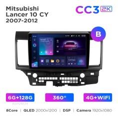 Radio samochodowe Teyes CC3 2k 6+128 Gb 360° Mitsubishi Lancer 10 CY 2007-2012 (B) 10"