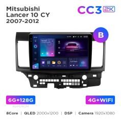 Radio samochodowe Teyes CC3 2k 6+128 Gb Mitsubishi Lancer 10 CY 2007-2012 (B) 10"