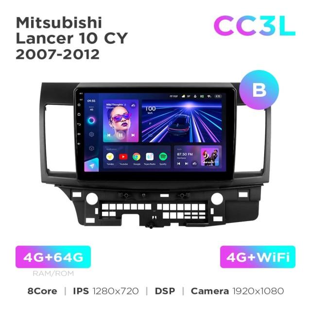 Radio samochodowe Teyes CC3L 4+64 Gb Mitsubishi Lancer 10 CY 2007-2012 (B) 10"