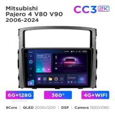 Radio samochodowe Teyes CC3 2k 6+128 Gb 360° Mitsubishi Pajero 4 V80 V90 2006-2024 9"