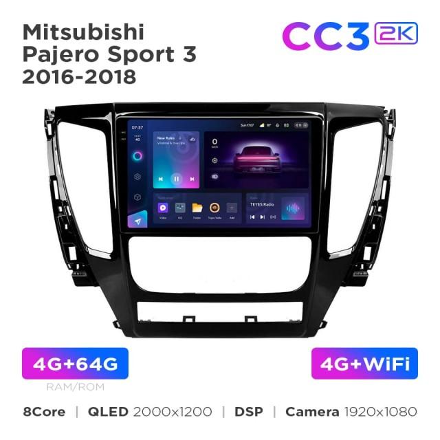 Radio samochodowe Teyes CC3 2k 6+128 Gb 360° Mitsubishi Pajero Sport 3 2016-2018 9