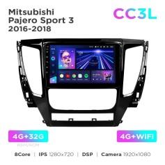 Radio samochodowe Teyes CC3 2k 6+128 Gb Mitsubishi Pajero Sport 3 2016-2018 9"