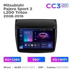 Radio samochodowe Teyes CC3 2k 6+128 Gb 360° Mitsubishi Pajero Sport 2 L200 Triton 2008-2016 9
