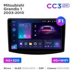 Radio samochodowe Teyes CC3 2k 4+32 Gb Mitsubishi Grandis 1 2003-2010 (F1) 9"
