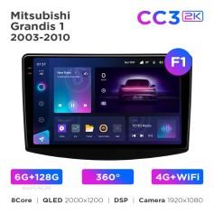Radio samochodowe Teyes CC3 2k 6+128 Gb 360° Mitsubishi Grandis 1 2003-2010 (F1) 9"
