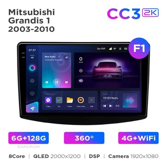 Radio samochodowe Teyes CC3 2k 6+128 Gb 360° Mitsubishi Grandis 1 2003-2010 (F1) 9"