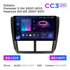 Radio samochodowe Teyes CC3 2k 4+32 Gb Subaru Forester 3 SH 2007-2013 / Impreza GH GE 2007-2011 9"