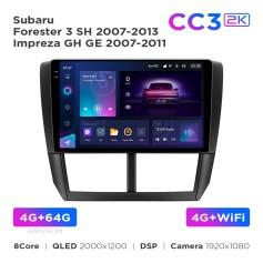 Radio samochodowe Teyes CC3 2k 4+64 Gb Subaru Forester 3 SH 2007-2013 / Impreza GH GE 2007-2011 9"