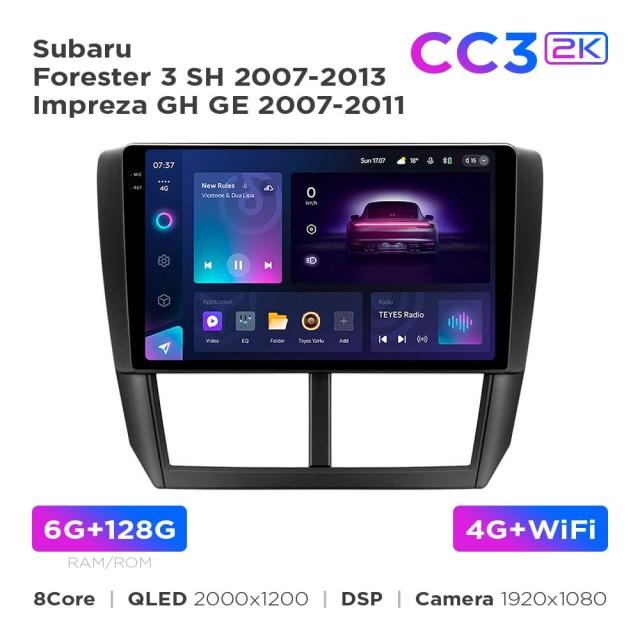 Radio samochodowe Teyes CC3 2k 6+128 Gb Subaru Forester 3 SH 2007-2013 / Impreza GH GE 2007-2011 9