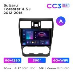 Radio samochodowe Teyes CC3 2k 6+128 Gb 360° Subaru Forester 4 SJ 2012-2015 (A) 9"
