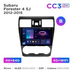 Radio samochodowe Teyes CC3 2k 4+64 Gb Subaru Forester 4 SJ 2012-2015 (B) 9"