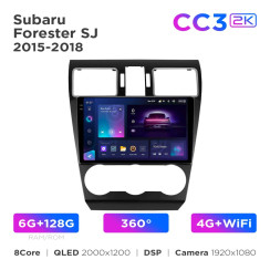 Radio samochodowe Teyes CC3 2k 6+128 Gb 360° Subaru Forester SJ 2015-2018 9