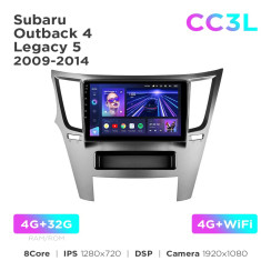 Radio samochodowe do Subaru Outback 4 / Legacy 5 2009-2014 Teyes CC3L 4+32 Gb 9"