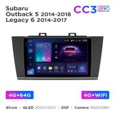 Radio samochodowe Teyes CC3 2k 4+64 Gb Subaru Outback 5 2014-2018 / Legacy 6 2014-2017 9"