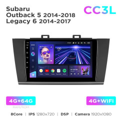Radio samochodowe Teyes CC3L 4+64 Gb Subaru Outback 5 2014-2018 / Legacy 6 2014-2017 9"