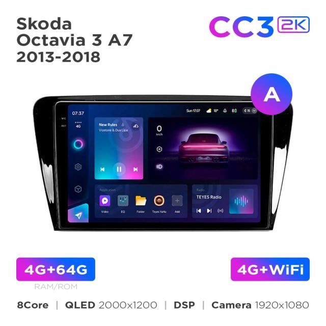 Radio samochodowe Teyes CC3 2k 4+64 Gb Skoda Octavia 3 A7 2013-2018 (A) 10