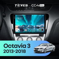 Radio samochodowe Teyes CC4 Pro 2k 8+128 Gb Skoda Octavia 3 A7 2013-2018 (A) 10"