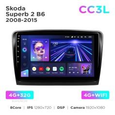 Radio samochodowe do Skoda Superb 2 B6 2008-2015 Teyes CC3L 4+32 Gb 10"