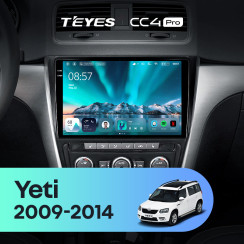 Radio samochodowe Teyes CC4 Pro 2k 8+128 Gb Skoda Yeti 5L 2009-2014 10"