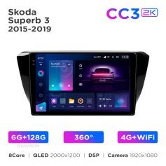 Radio samochodowe do Skoda Superb 3 2015-2019 Teyes CC3L 4+32 Gb 10"