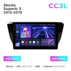 Radio samochodowe Teyes CC3L 4+64 Gb Skoda Superb 3 2015-2019 10"