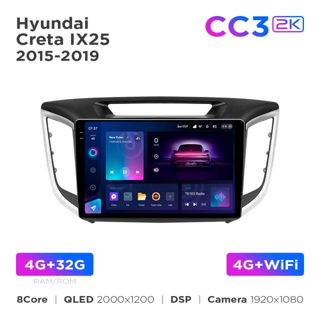 Radio samochodowe Teyes CC3 2k 4+32 Gb Hyundai Creta IX25 2015-2019 10