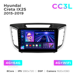 Radio samochodowe Teyes CC3L 4+64 Gb Hyundai Creta IX25 2015-2019 10"