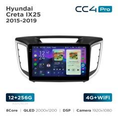 Radio samochodowe Teyes CC4 Pro 2k 12+256 Gb Hyundai Creta IX25 2015-2019 10"