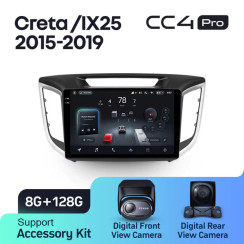 Radio samochodowe Teyes CC4 Pro 2k 8+128 Gb Hyundai Creta IX25 2015-2019 10"