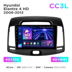 Radio samochodowe do Hyundai Elantra 4 HD 2006-2012 Teyes CC3L 4+32 Gb 9"